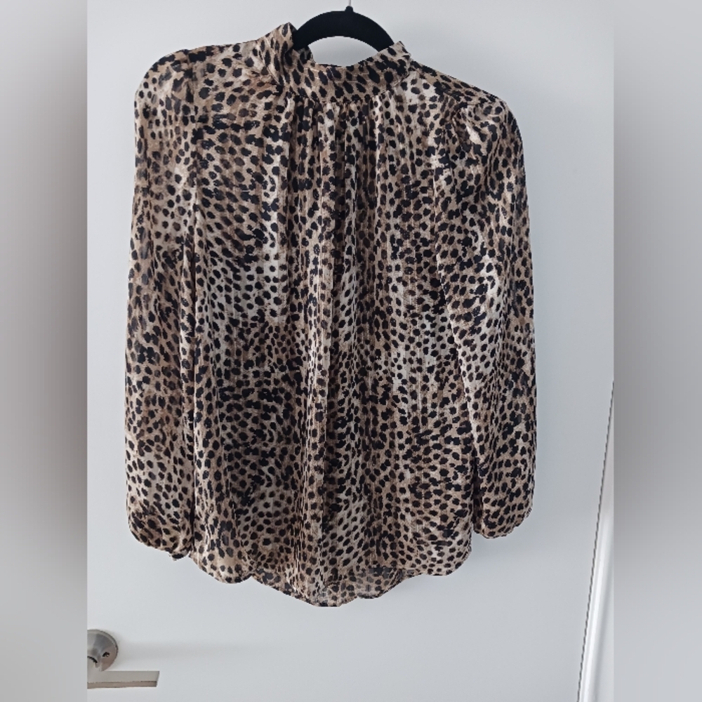 H&M Leopard Print A-Line Skirt in Tan and Black
